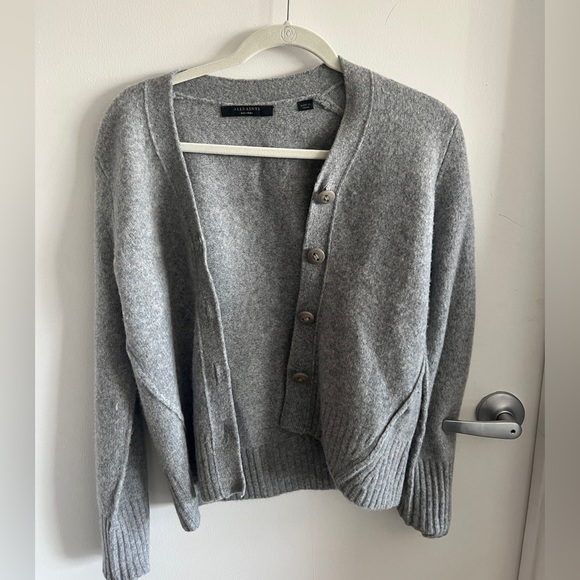 AllSaints Gray button cardigan - Picture 4 of 4